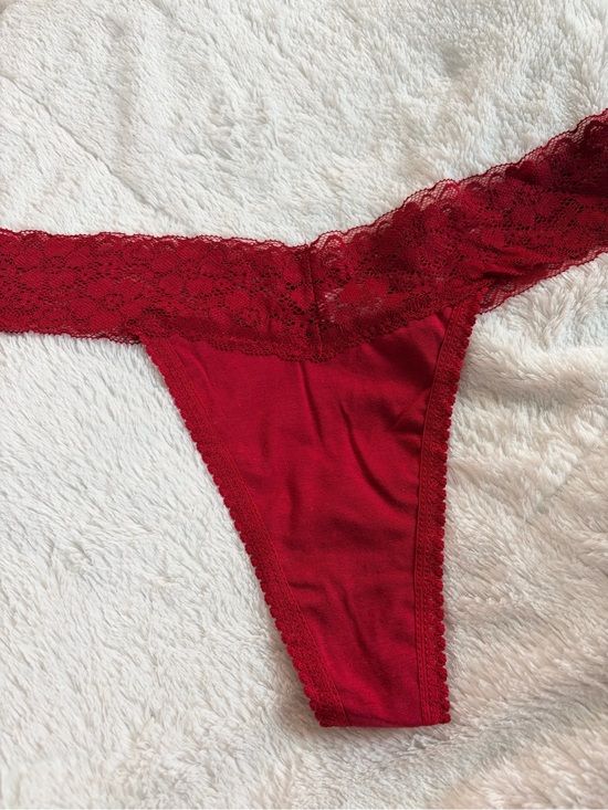 Other - Red Lace Trim Thong